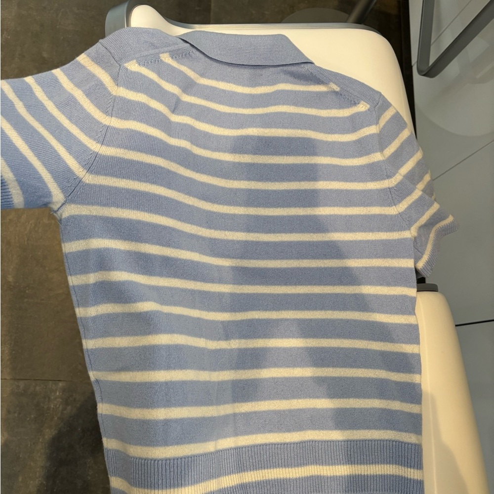 Veronica Beard Brandt Cashmere Bluebell/Ivory - Picture 6 of 6